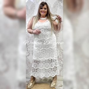 Vestido  Crochet Blanco