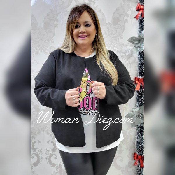 Chaqueta Antelina Negra