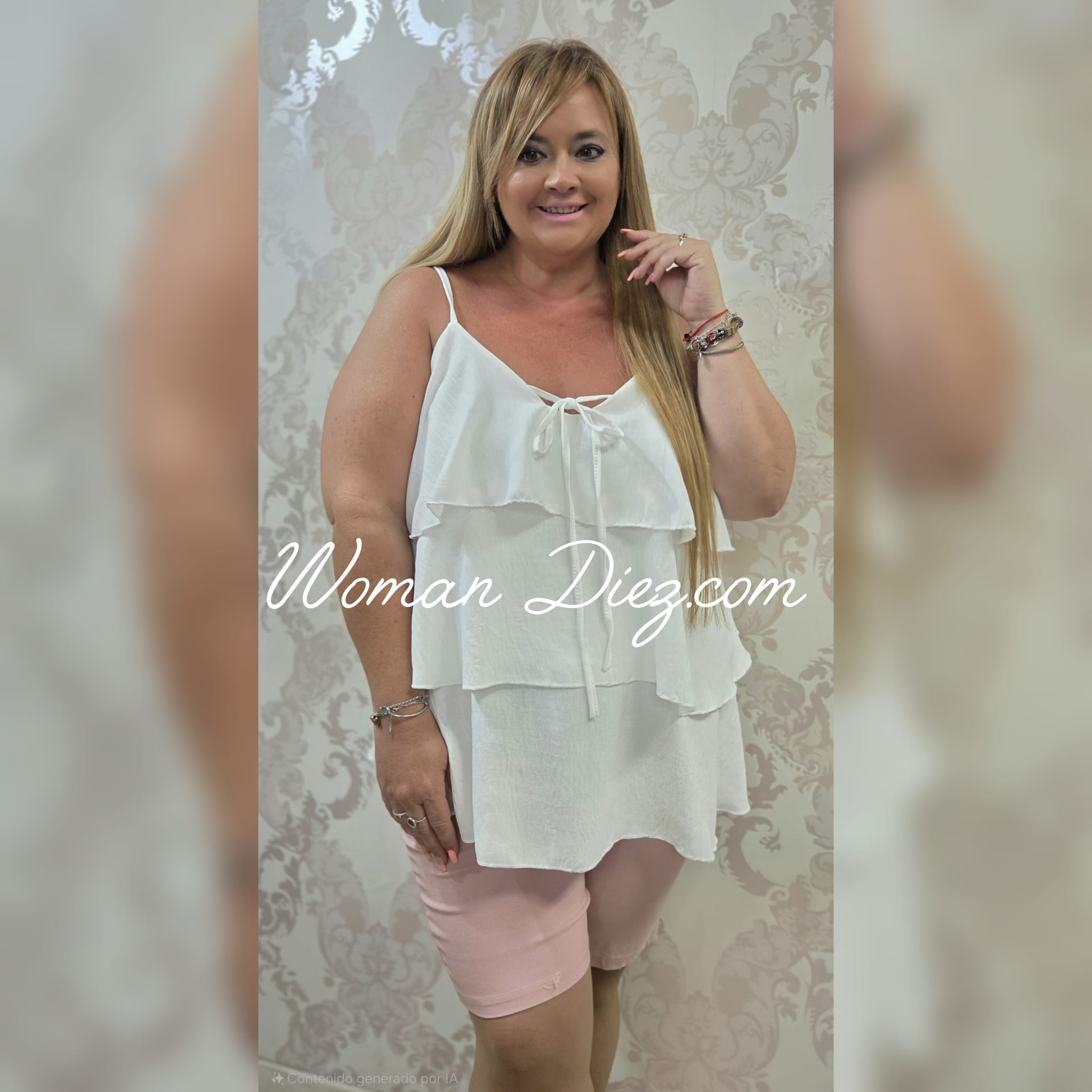 Pantalón corto con lazo rosita - Imagen 2