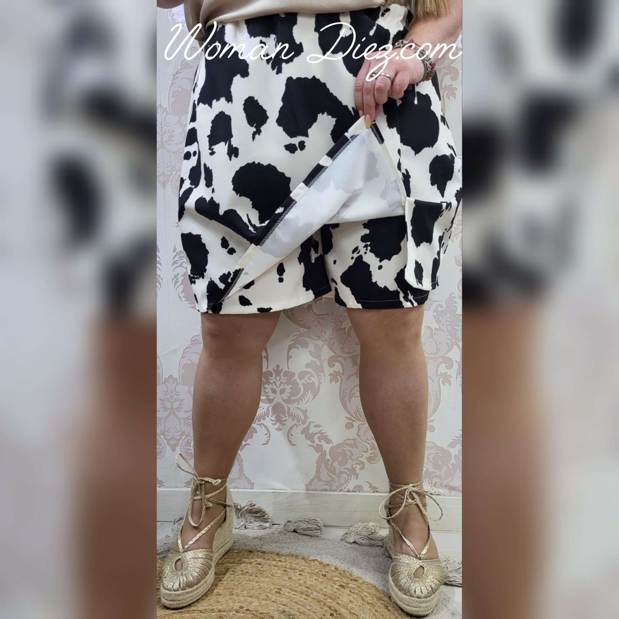 Falda / Pantalón Mix Negra y blanca - Imagen 2