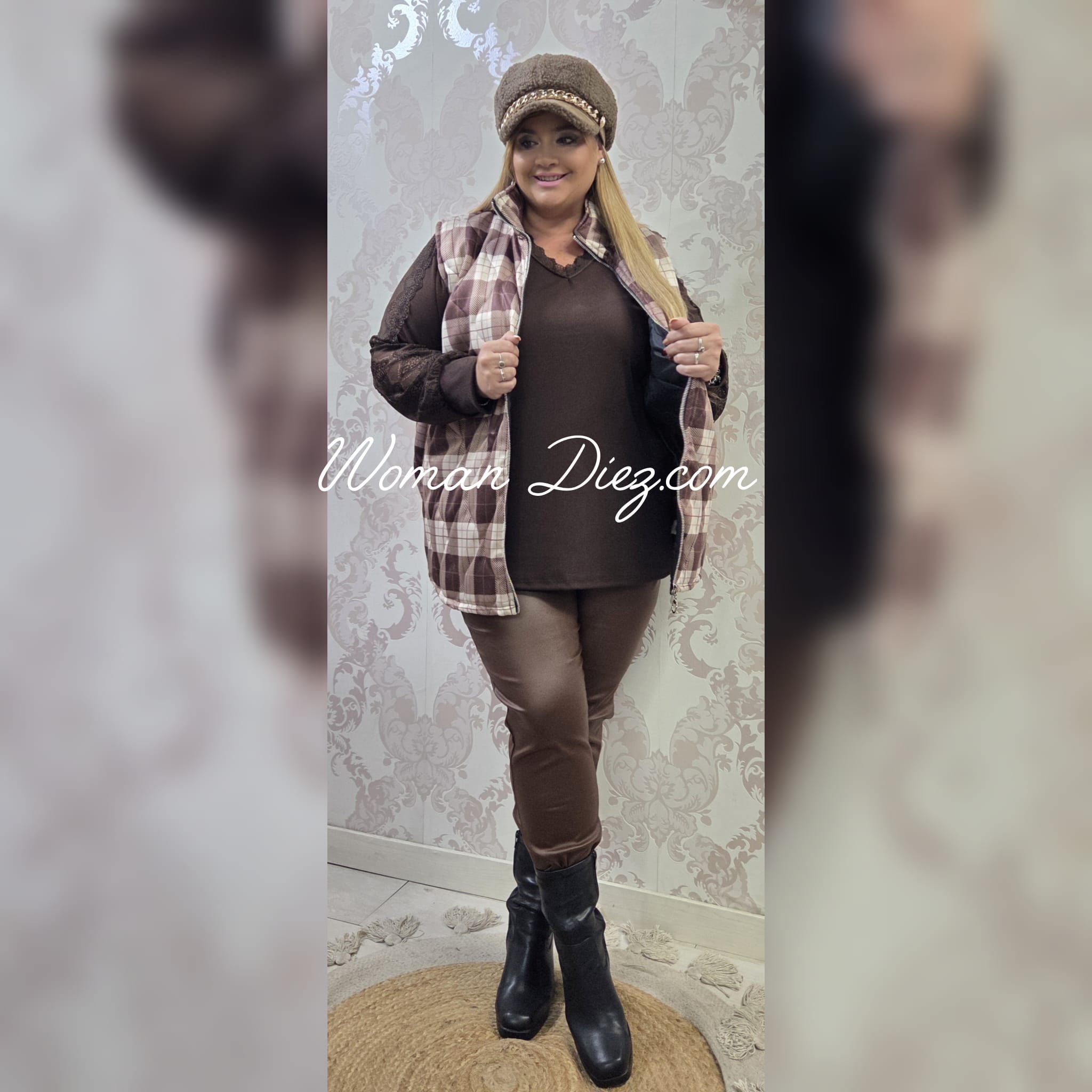 Chaleco Acolchado Cuadros - Imagen 2