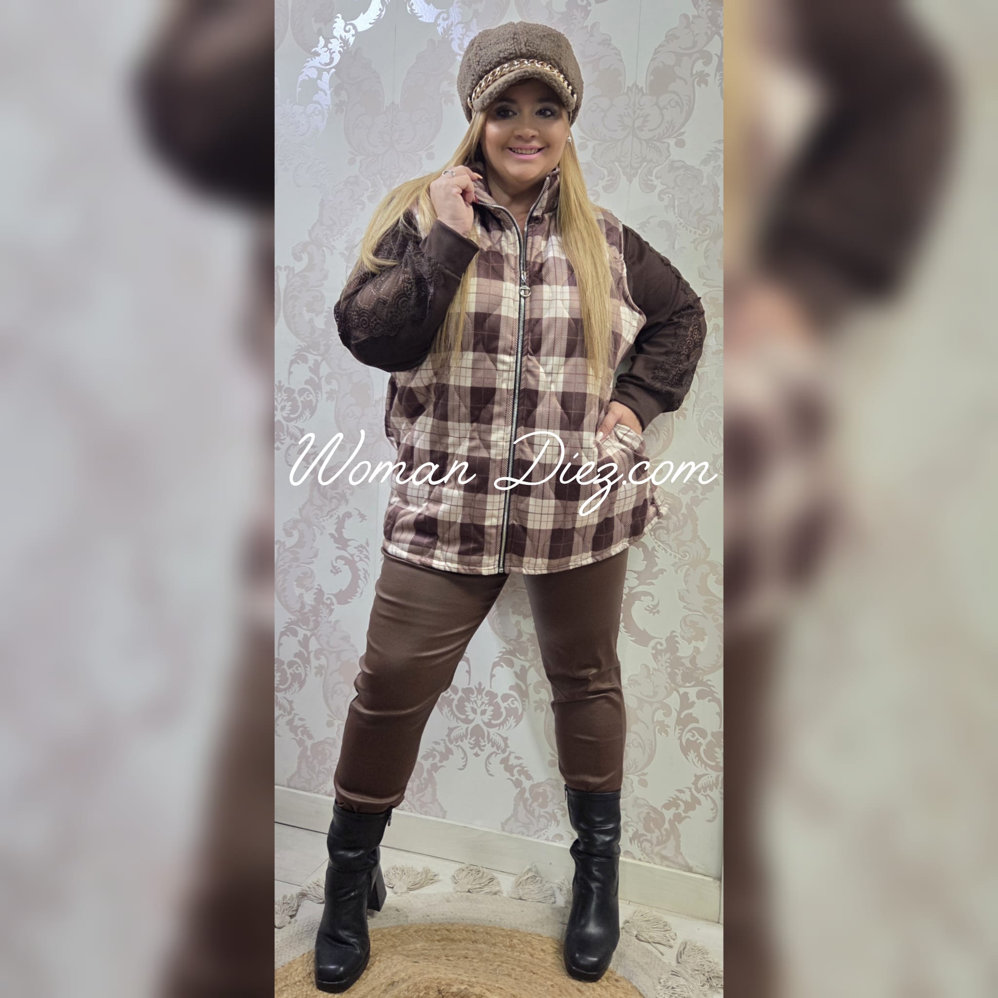 Chaleco Acolchado Cuadros - Imagen 3