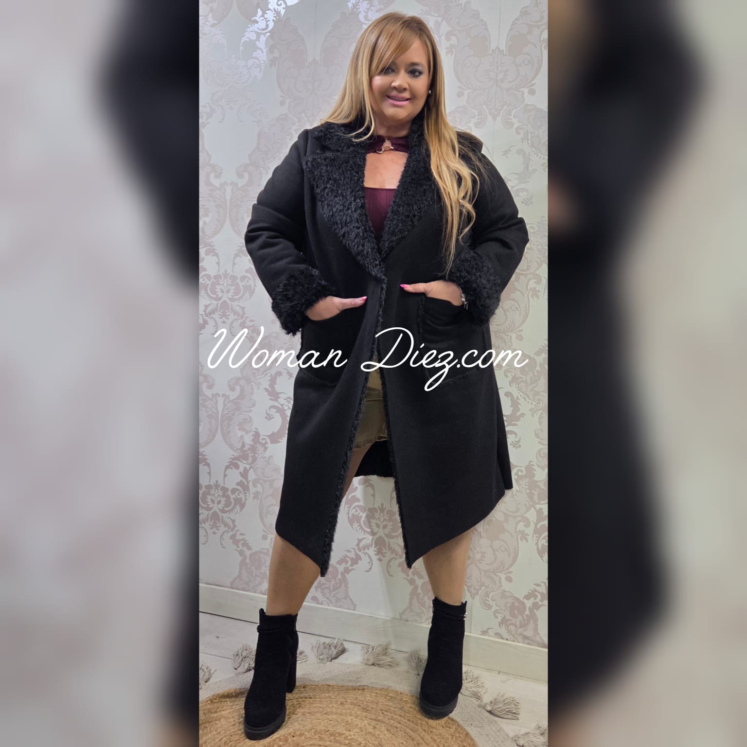 Abrigo Roma Negro - Imagen 2