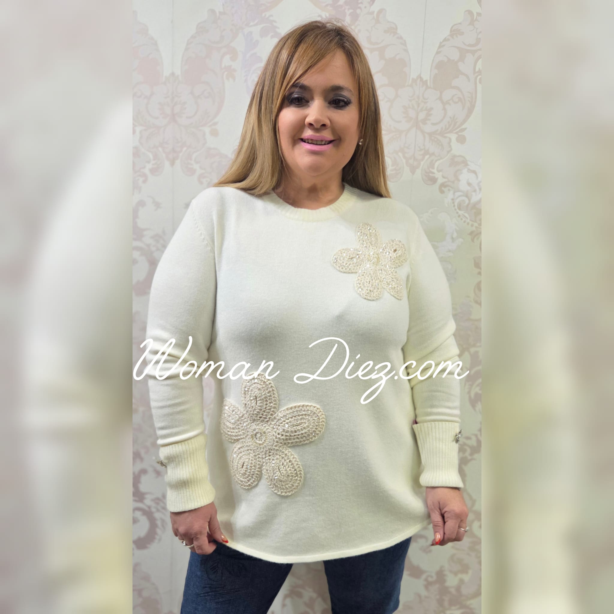 Jersey Margarita Blanco Roto - Imagen 2