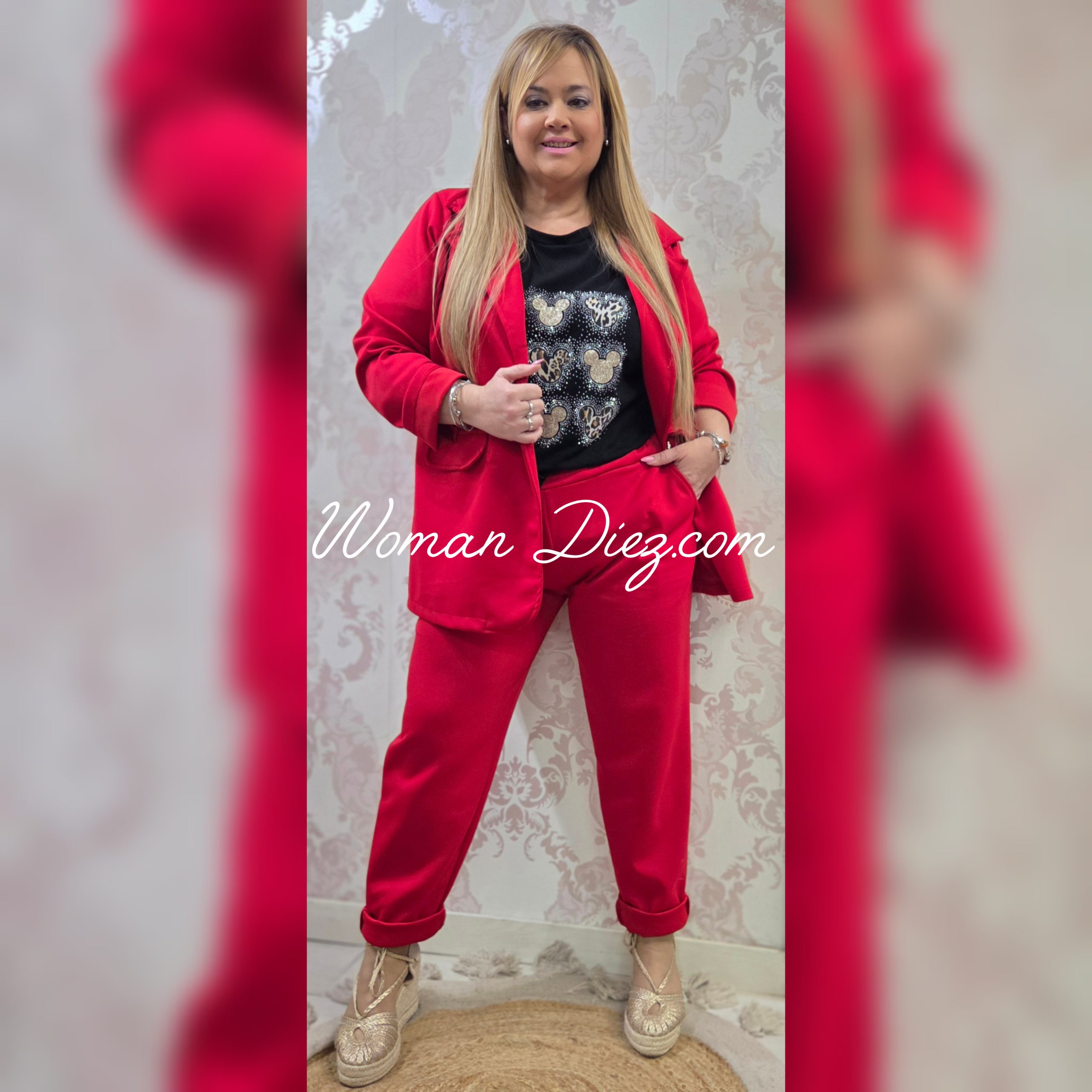 Chaqueta Traje Deportiva Roja - Imagen 2