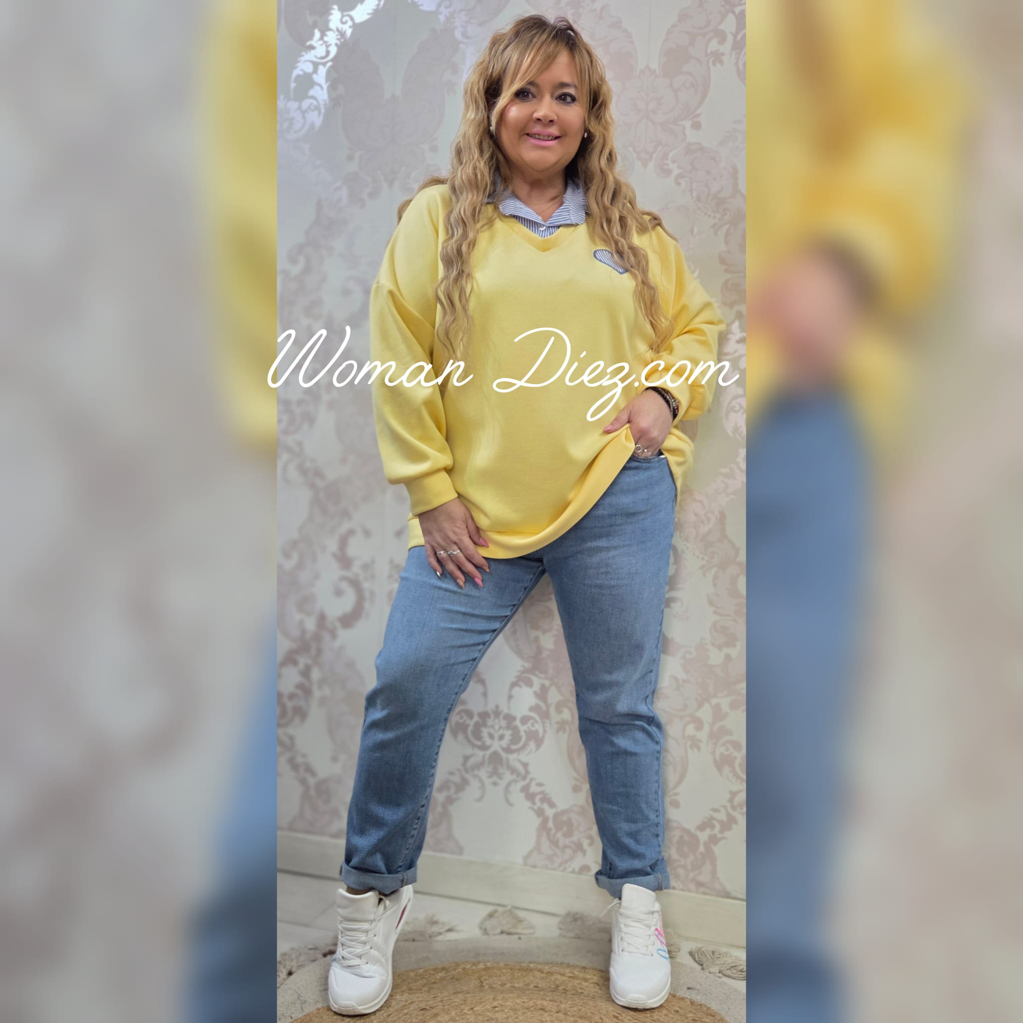 Sudadera Corazón Amarilla - Imagen 2